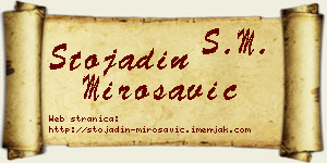 Stojadin Mirosavić vizit kartica